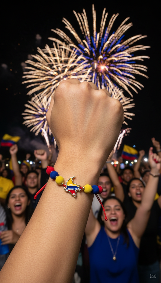 🇨🇴 PULSERA COLOMBIA MAPA – ACCESORIO